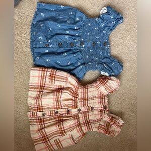 Cat & Jack Light Blue Denim-Look Toddler Dress